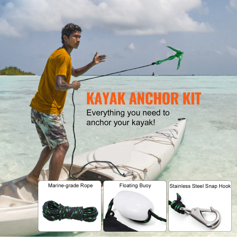 Kayak Anchor Kit 3.5 lb Paddle - Fishing Kayak Anchor ulasan dan harga