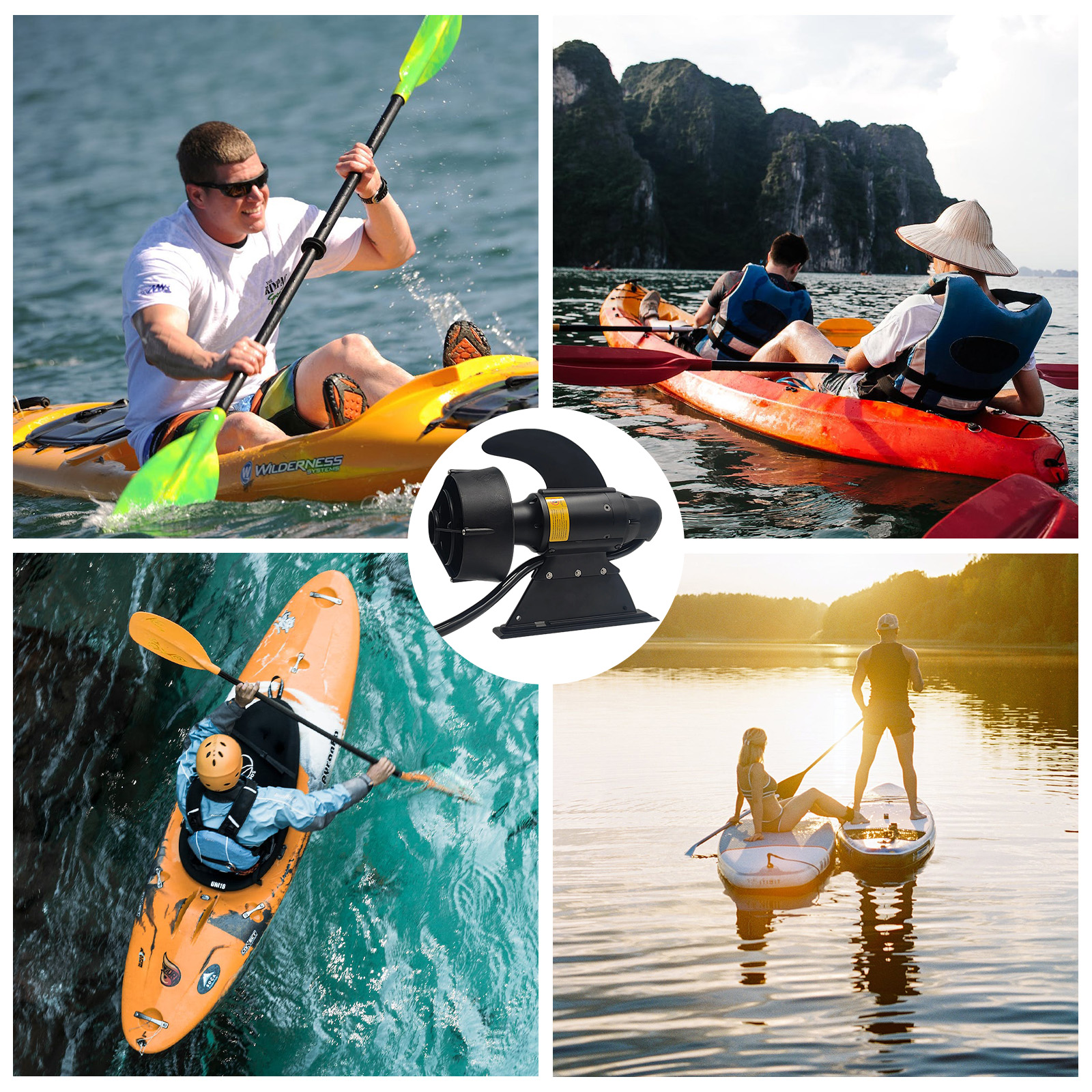 380W 600W Electric Fins Stand  - Fishing Kayak Trolling Motor ulasan dan harga