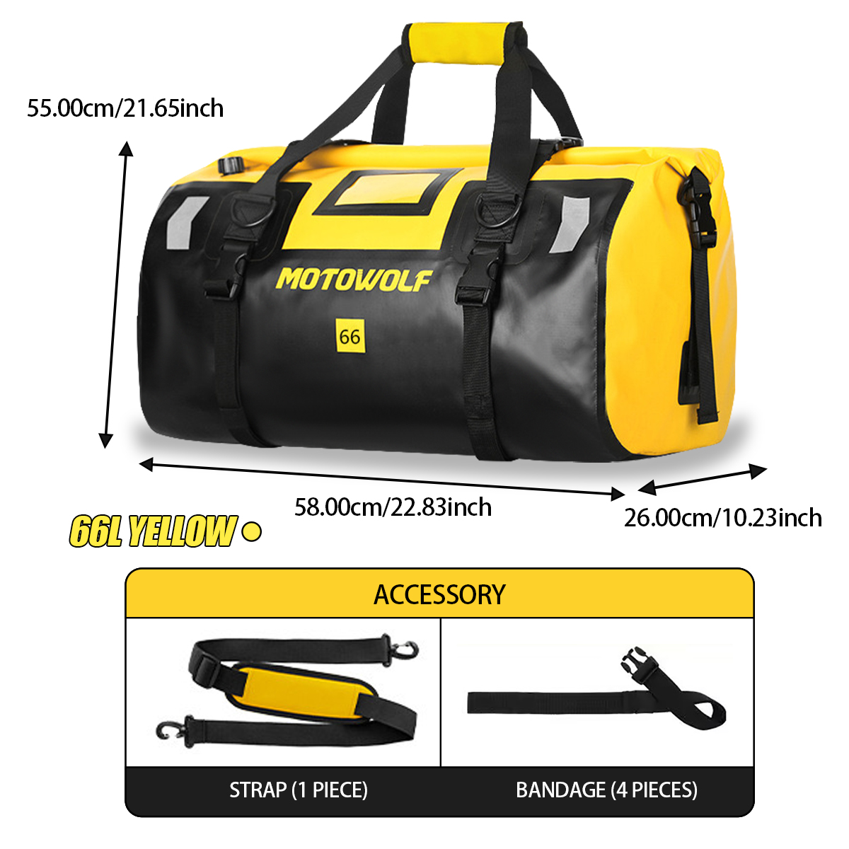 Waterproof Duffel Bag 40L/66L  - Fishing Kayak Storage Bag ulasan dan harga