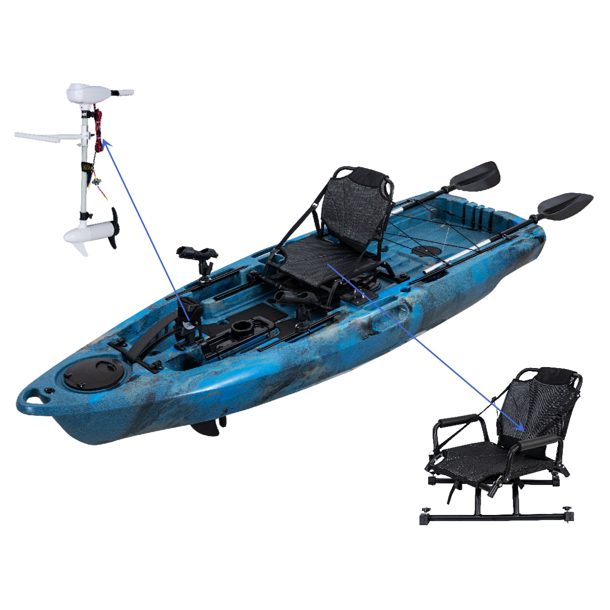LSF Plastic Rowing Fishing Ele - Fishing Kayak Pedal Drive ulasan dan harga