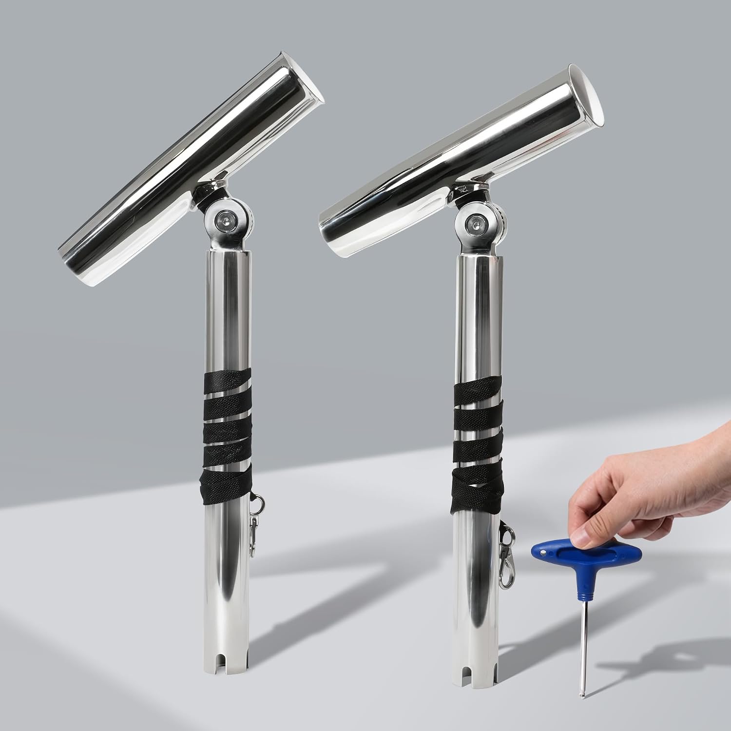 2-Pack Stainless Steel Outrigg - Fishing Kayak Rod Holder ulasan dan harga
