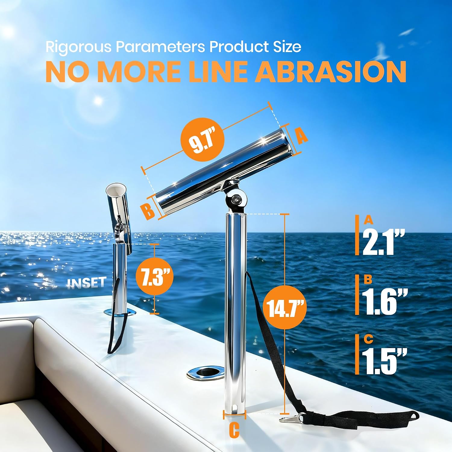 2-Pack Stainless Steel Outrigg - Fishing Kayak Rod Holder ulasan dan harga